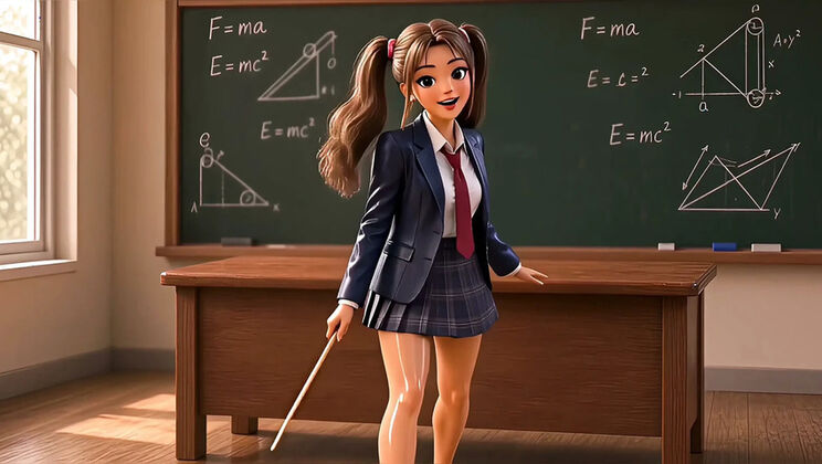 Teen Teacher Stays After Class to Give Me Private Lessons