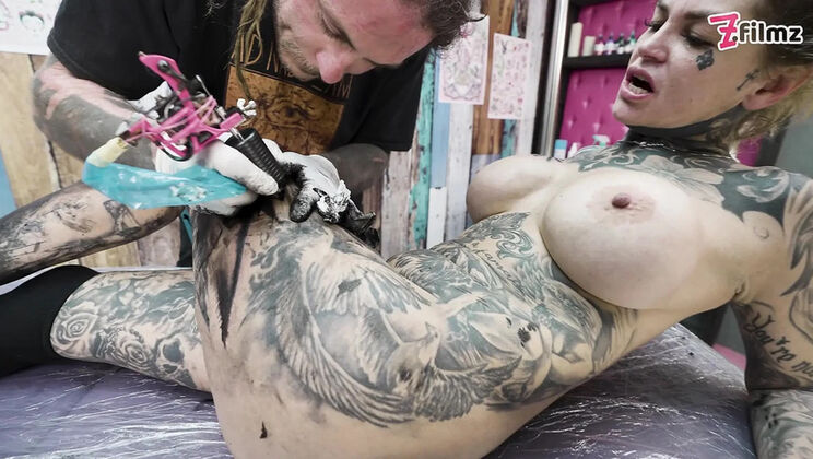 Tattoo Babe Gets New Ink While Big Dick Fucks Her Asshole - Gaping and ATM