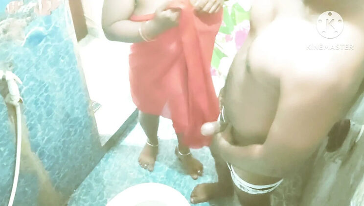 Step Mom Surprise Handjob and Blowjob in Bathroom